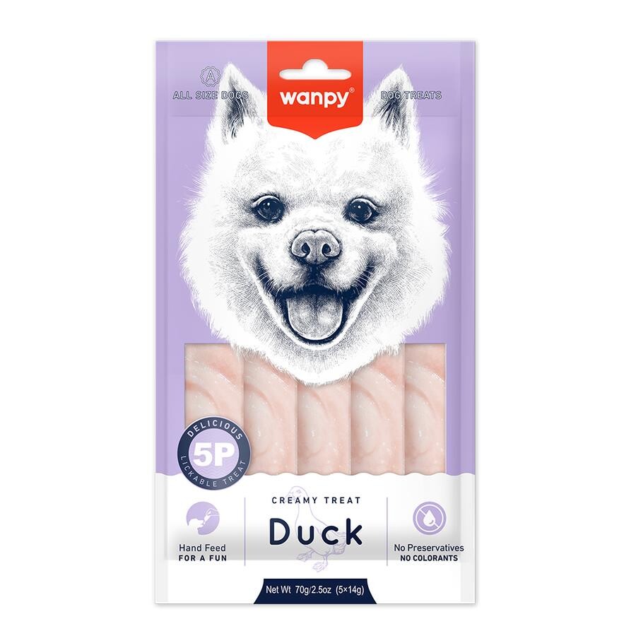 Wanpy Ördekli Sıvı Krema Köpek Ödülü 5 X 14 GR | SRC: Barcode: 6927749870272
